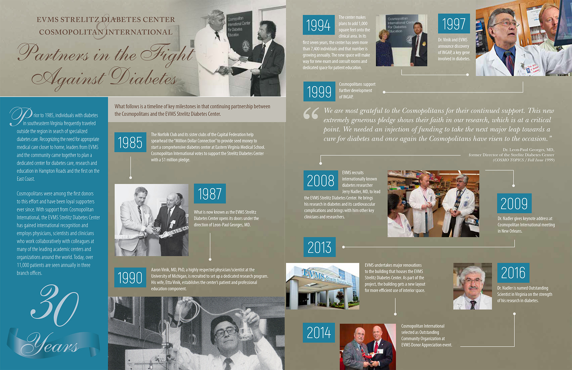 Celebrating 30 Years for EVMS Strelitz Diabetes Center & Cosmopolitan International